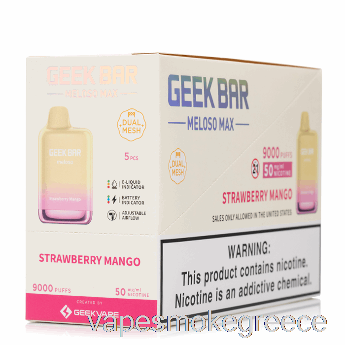 Vape Greece [5-pack] Geek Bar Meloso Max 9000 μιας χρήσης